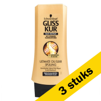 Schwarzkopf Aanbieding: 3x Schwarzkopf Gliss Kur Ultimate Oil Elixir conditioner (200 ml)  SCO00136