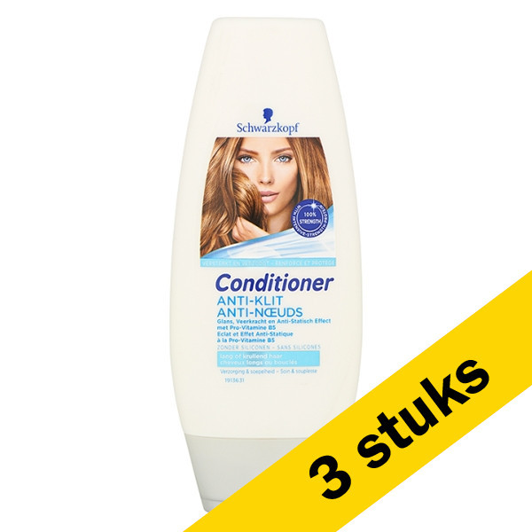 Schwarzkopf Aanbieding: 3x Schwarzkopf conditioner anti-klit (250 ml)  SCO00142 - 1