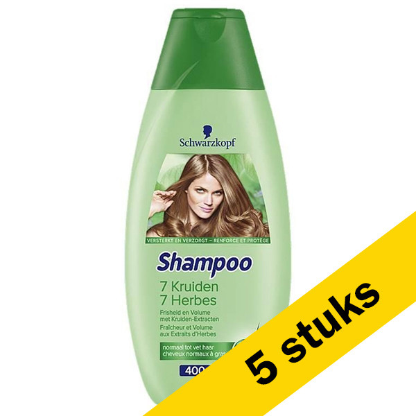 Schwarzkopf Aanbieding: 5x Schwarzkopf 7-kruiden shampoo (400 ml)  SSC00171 - 1