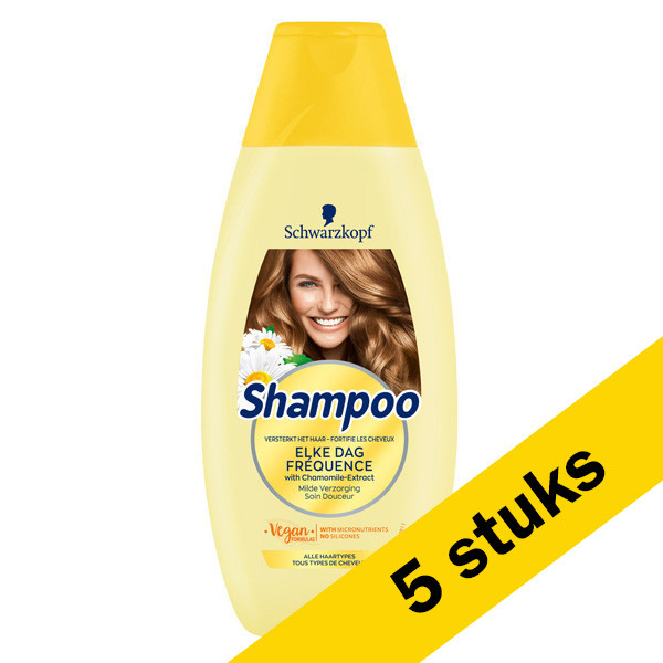 Schwarzkopf Aanbieding: 5x Schwarzkopf Elke Dag shampoo (400 ml)  SSC00172 - 1
