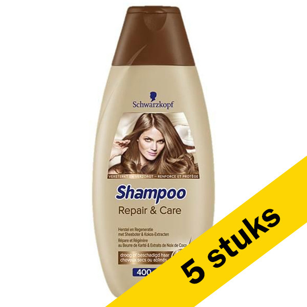 Schwarzkopf Aanbieding: 5x Schwarzkopf Repair & Care shampoo (400 ml)  SSC00176 - 1