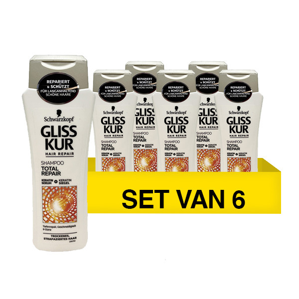 Schwarzkopf Aanbieding: 6x Schwarzkopf Gliss Kur Total Repair shampoo (250 ml)  SSC00169 - 1
