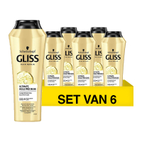 Schwarzkopf Aanbieding: Schwarzkopf Gliss Kur Ultimate Precious Oil Shampoo (6 flessen - 250 ml)  SGL00094