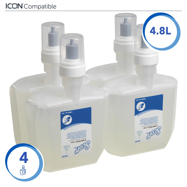 Aanbieding: Scott Control Handzeep Schuim Voor Frequent Gebruik 6345 (4 flacons - 1,2 L) SCO00071 - 3
