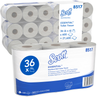 Aanbieding: Scott Essential 2-laags Standaardrollen Toilettissue 8517  (6 verpakkingen - 6 rollen) SCO00064