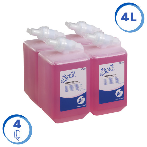 Aanbieding: Scott Essential Schuimhandzeep Voor Dagelijks Gebruik 6340 (4 flacon - 1 L) SCO00073 - 2