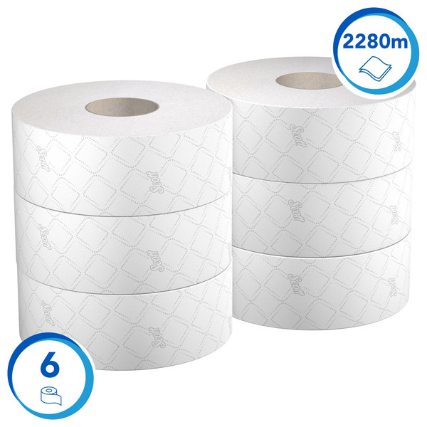 Scott Essential 2-laags Jumbo Toiletrol 8511 (6 rollen - 380 m)  SCO00062 - 2