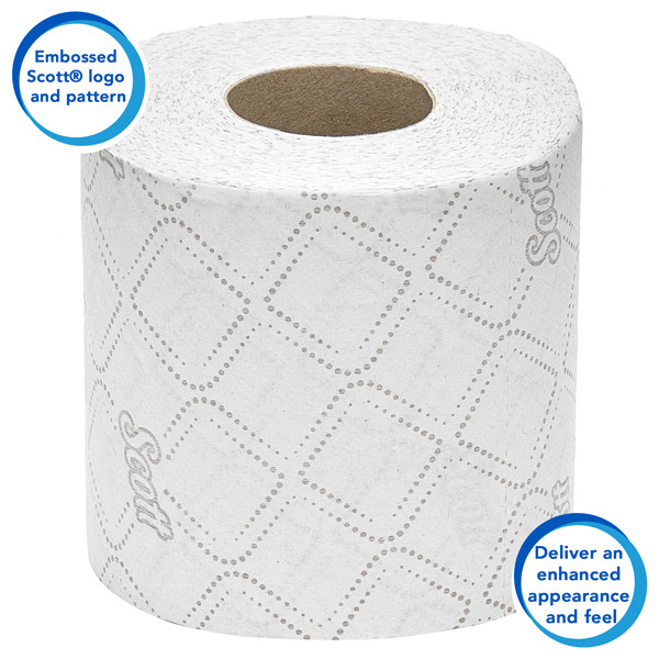 Scott Essential 2-laags Standaardrollen Toilettissue 8519 (64 rollen) SCO00067 - 3