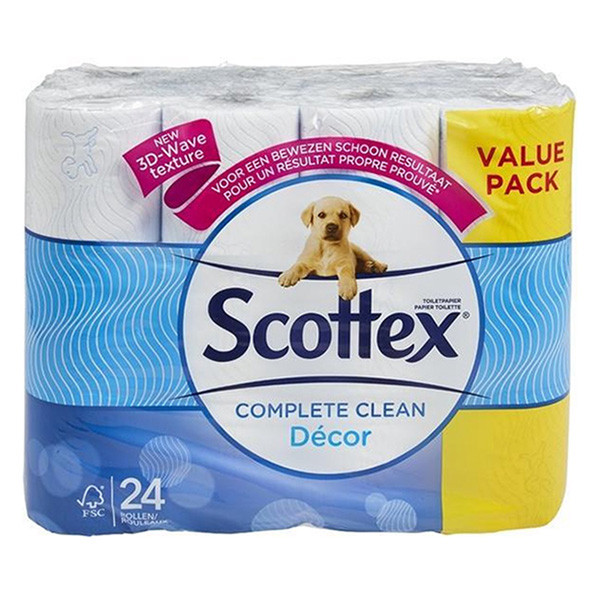 Scottex Kussenzacht toiletpapier 2-laags (24 rollen)  SCO00044 - 1