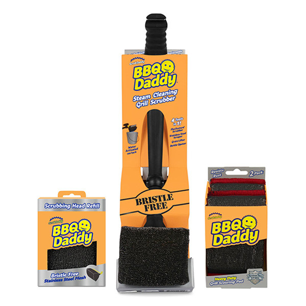 Scrub Daddy | Daddy Grill Master Bundle | BBQ Daddy met extra borstelkop en Scour Steel spons  SSC01017 - 1