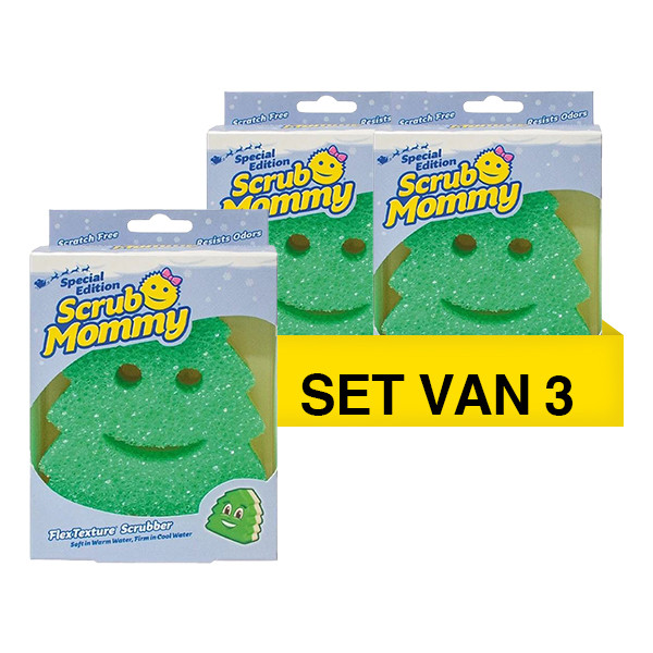 Scrub Daddy Aanbieding: 3x  Scrub Daddy | Scrub Mommy Special Edition Kerst | Christmas Tree  SSC01079 - 1