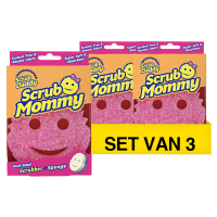 Aanbieding: 3x Scrub Daddy | Scrub Mommy spons roze