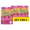 Aanbieding: 3x Scrub Daddy | Scrub Mommy spons roze