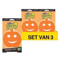 Scrub Daddy Aanbieding: 3x  Scrub Daddy | Special Edition Halloween | pompoen spons  SSC01073