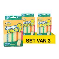 Scrub Daddy Aanbieding: 3x Scrub Daddy | Sponge Daddy schuurspons (4 stuks)  SSC00242