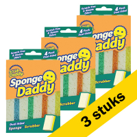 Scrub Daddy Aanbieding: 3x Scrub Daddy | Sponge Daddy schuurspons (4 stuks)  SSC00242