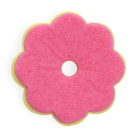 Scrub Spons Geel & Roze | 123schoon huismerk | 100 Ø x 40 mm SDR07387
