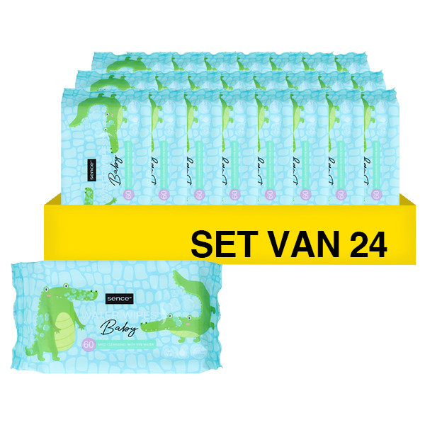 Aanbieding: Sence Baby Water Wipes (24 verpakkingen à 60 stuks) SSE05085 - 1