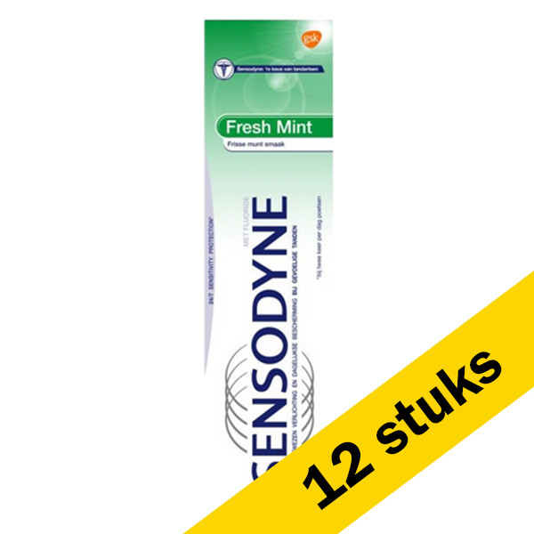 Sensodyne Aanbieding: 12x Sensodyne Fresh Mint tandpasta (75 ml)  SSE05003 - 1