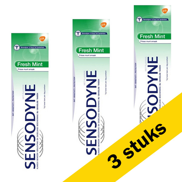 Sensodyne Aanbieding: 3x Sensodyne Fresh Mint tandpasta (75 ml)  SSE05002 - 1