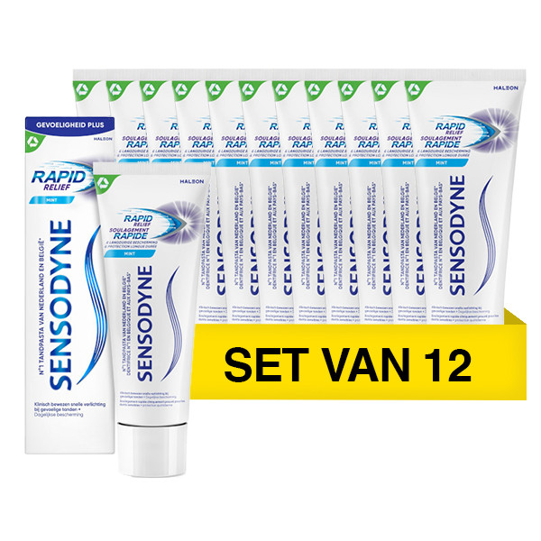 Sensodyne Aanbieding: Sensodyne Rapid Relief tandpasta (12 stuks - 75 ml)  SSE05051 - 1