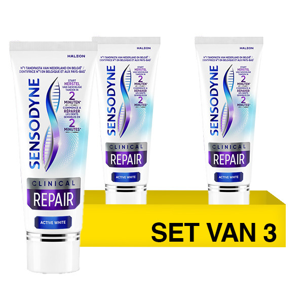 Aanbieding: Sensodyne Tandpasta Clinical Repair Active White (3 stuks à 75 ml) SSE00039 - 1