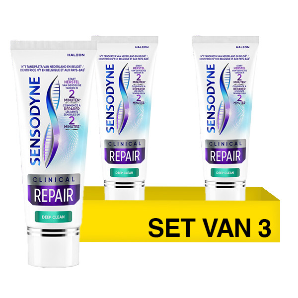 Aanbieding: Sensodyne Tandpasta Clinical Repair Deep Clean (3 stuks à 75 ml) SSE00041 - 1