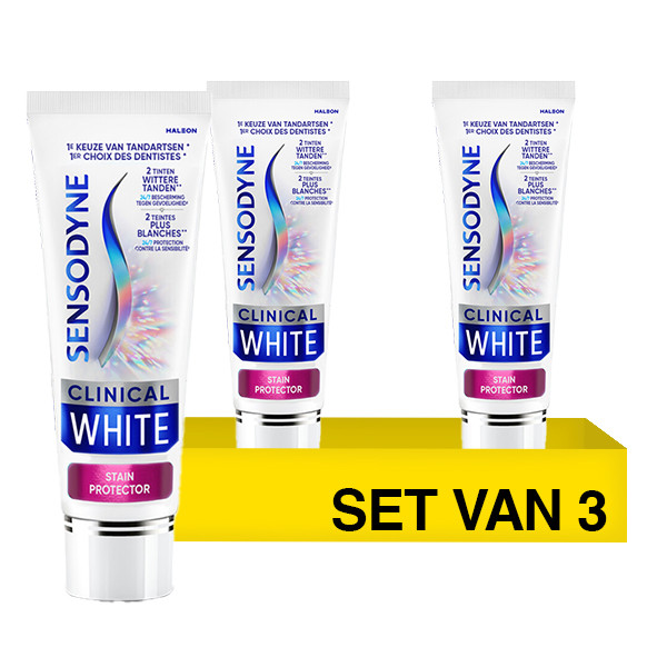 Aanbieding: Sensodyne Tandpasta Clinical White Stain Remover (3 stuks à 75 ml) SSE00045 - 1