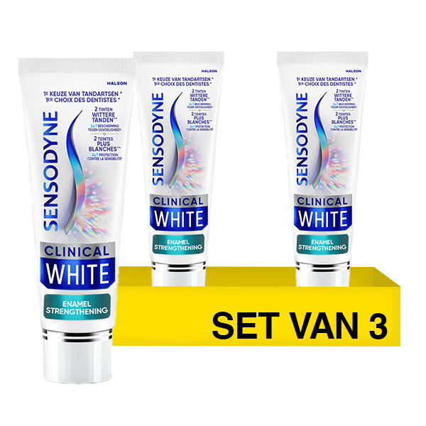 Aanbieding: Sensodyne Tandpasta Clinical White Enamel Strenghtening (3 stuks à 75 ml) SSE00043 - 1