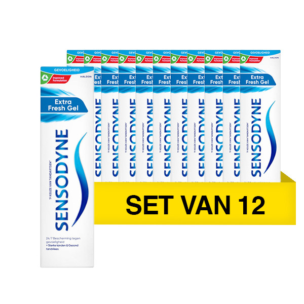 Sensodyne Aanbieding: Sensodyne Tandpasta Extra Fresh Gel (12 tubes - 75 ml)  SSE05043 - 1