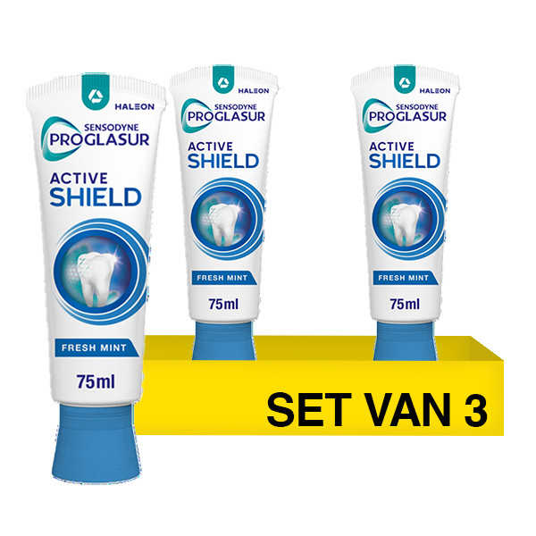 Aanbieding: Sensodyne Tandpasta Proglasur Active Shield Fresh Mint (3 stuks à 75 ml) SSE00053 - 1