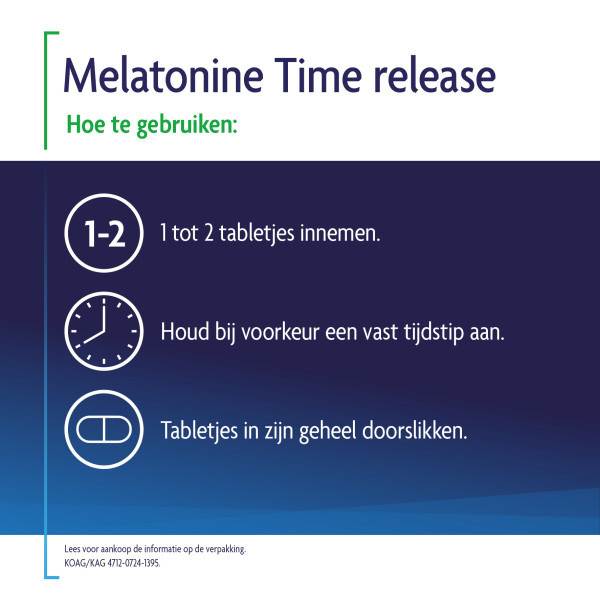 Shiepz Melatonine Time Release 0,1 mg Tabletten (500 stuks) SHI00007 - 5