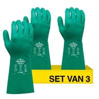 Aanbieding: Showa Biologisch Afbreekbare Huishoudhandschoen 732 maat XL | Groen | 3 paar | Nitril SSH00180