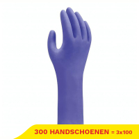 Aanbieding: Showa Wegwerphandschoenen 7555PF EBT maat S | Blauw | 3 x 100 stuks SSH00218