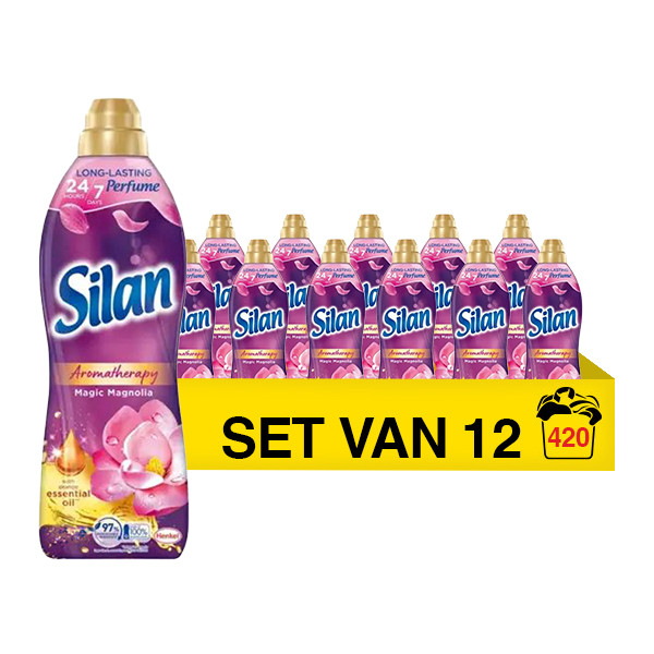 Aanbieding: Silan Wasverzachter Aromatherapy Magic Magnolia 770 ml (12 flessen - 420 wasbeurten) SSI00233 - 1