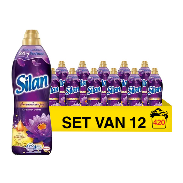 Aanbieding: Silan Wasverzachter Aromatherapy Dreamy Lotus 770 ml (12 flessen - 420 wasbeurten) SSI00235 - 1
