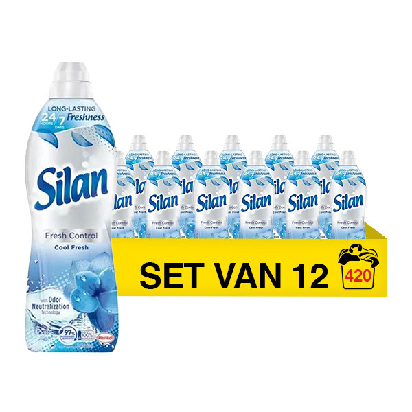 Aanbieding: Silan Wasverzachter Fresh Control Cool Fresh 770 ml (12 flessen - 420 wasbeurten) SSI00237 - 1