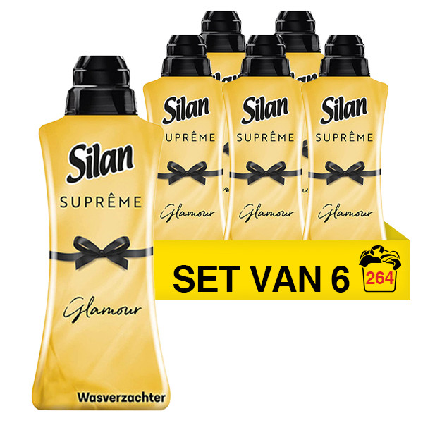 Silan Aanbieding: Silan wasverzachter Suprême Glamour (6 flessen - 264 wasbeurten)  SSI00196 - 1