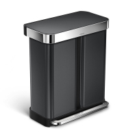 Simplehuman Code H duo pedaalemmer met zakkenhouder (24 + 34 liter, zwart)  SSI00115