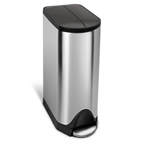 Simplehuman Code H pedaalemmer (30 liter, zilver/zwart)  SSI00061 - 1