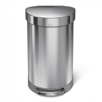 Simplehuman Code J halfronde pedaalemmer (45 liter, zilver)  SSI00074