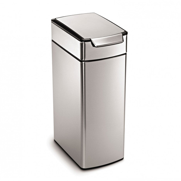 Simplehuman Code M afvalbak met touch-bar (40 liter, zilver)  SSI00158 - 1