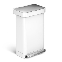 Simplehuman Code M pedaalemmer met zakkenhouder (45 liter, wit)  SSI00093