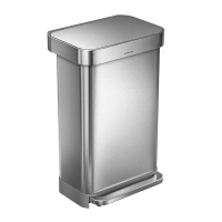 Simplehuman Code M pedaalemmer met zakkenhouder (45 liter, zilver)  SSI00092