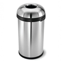 Simplehuman Code P open afvalbak (60 liter, zilver)  SSI00048