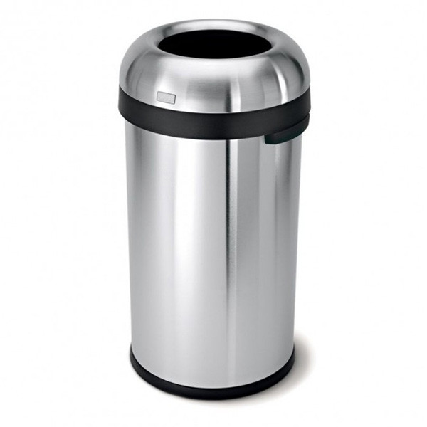 Simplehuman Code P open afvalbak (60 liter, zilver)  SSI00049 - 1