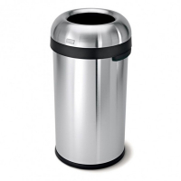 Simplehuman Code P open afvalbak (60 liter, zilver)  SSI00049