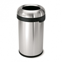 Simplehuman Code X open afvalbak (80 liter, zilver)  SSI00051