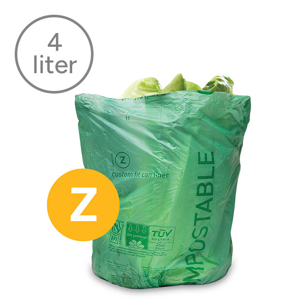 Simplehuman Code Z Custom Fit Liners Compostable 4 liter (60 stuks) SSI06121 - 2