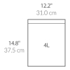 Simplehuman Code Z Custom Fit Liners Compostable 4 liter (60 stuks) SSI06121 - 3
